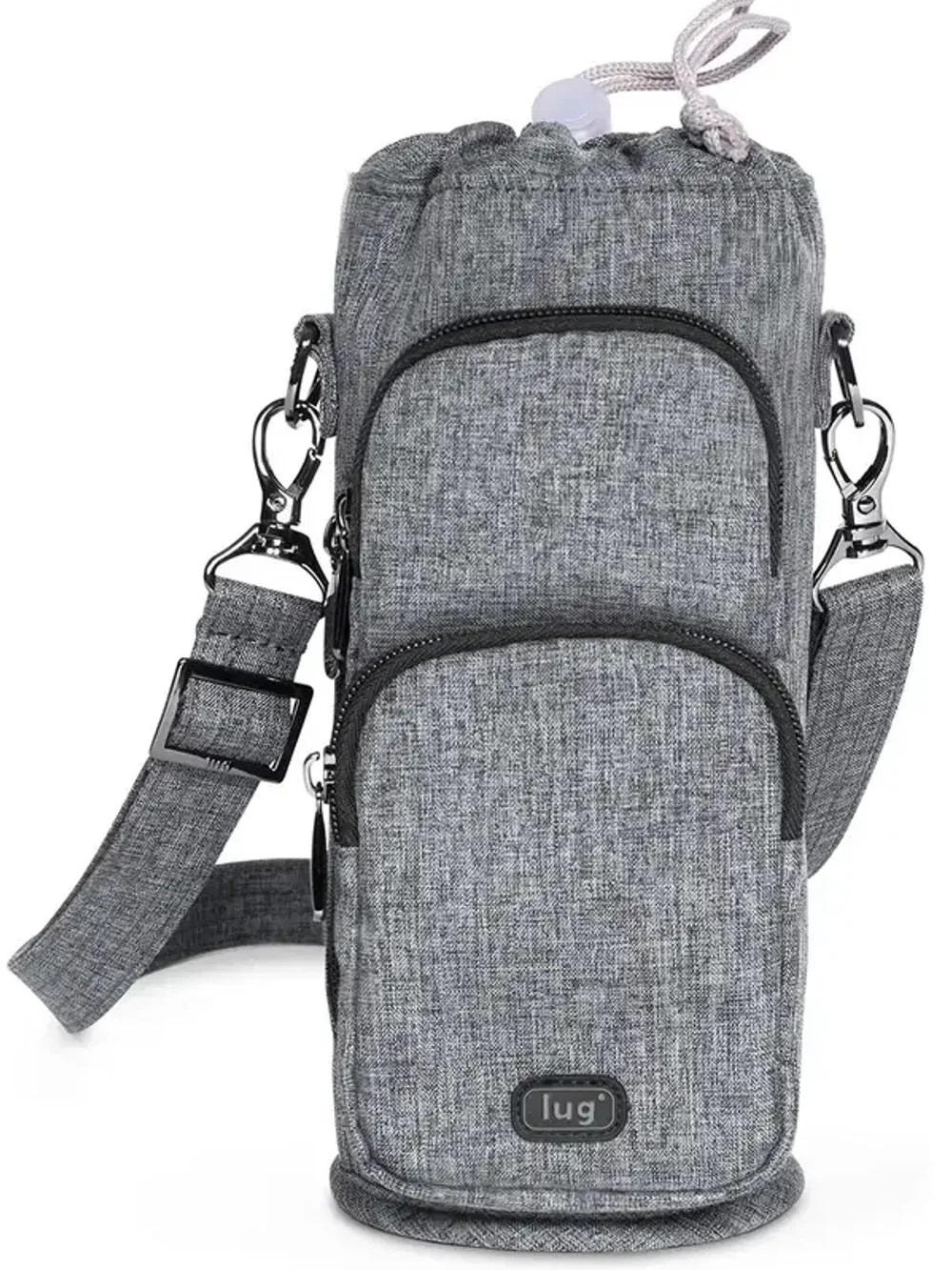 Lug Huggie Wide Crossbody Bottle Holder – Heathered Grey